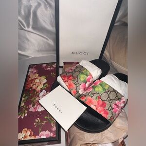 🔴SOLD🔴 GG BLOOMS SUPREME FLORAL SLIDE SANDAL